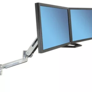 Ergotron LX HD Steh-Sitz Wandhalterung f?r 2 Monitore mit Justiergriff