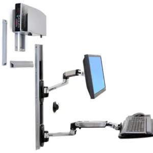 Ergotron LX Kombisystem Monitor Wandhalterung mit Tastatur, PC Halterung (45-247...