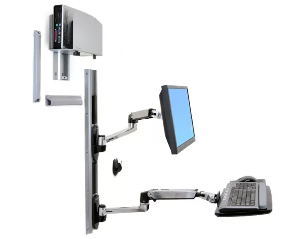 Ergotron LX Kombisystem Monitor Wandhalterung mit Tastatur, PC Halterung (45-247...