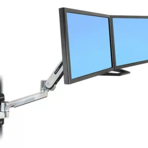 Ergotron LX Steh-Sitz Wandhalterung f?r 2 Monitore mit Griff (45-243-126)