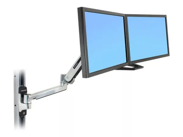 Ergotron LX Steh-Sitz Wandhalterung f?r 2 Monitore mit Griff (45-243-126)