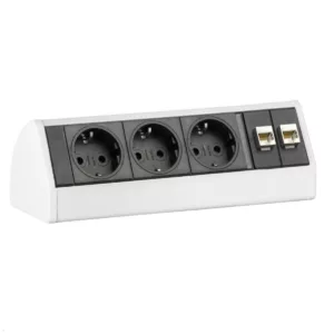 EVOline Dock DESK Data 3-fach Steckdose ohne Zwinge, wei?