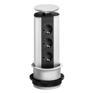 EVOline Port 3-fach versenkbare Steckdose, silber