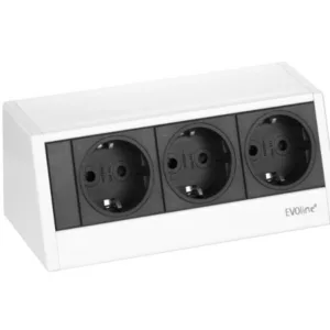 EVOline R-Dock small Tischanschlussfeld 3-fach Steckdose, wei?