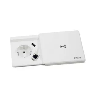 EVOline Square80 mit Qi-Ladefunktion mit CAT6 Buchse wei?