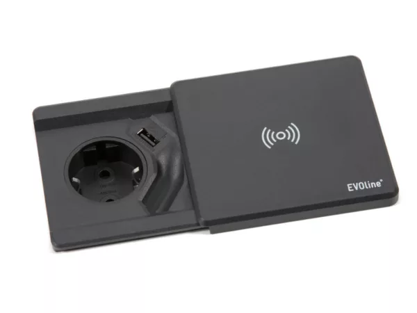 EVOline Square80 mit Qi-Ladefunktion ohne Datenanschluss schwarz