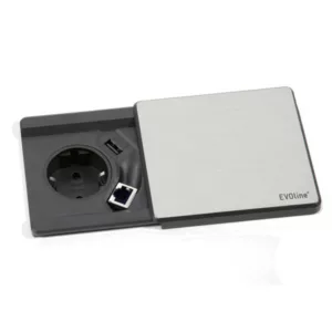 EVOline Square80 ohne Qi-Ladefunktion mit CAT6 Buchse Edelstahl