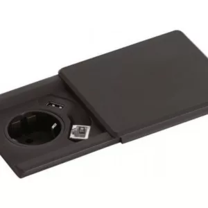 EVOline Square80 ohne Qi-Ladefunktion mit CAT6 Buchse schwarz