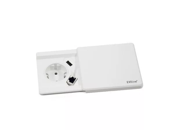 EVOline Square80 ohne Qi-Ladefunktion mit CAT6 Buchse wei?