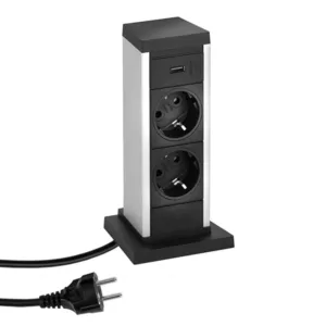 EVOline Up 2x Steckdose mit USB-Charger, vertikal