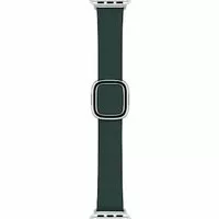 Apple Watch 40mm Modernes Lederarmband Waldgrün medium