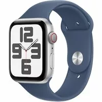 Apple Watch SE GPS + Cellular 44mm Alu Silber Sportarmband Denim – M/L