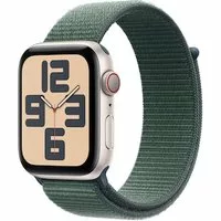 Apple Watch SE GPS + Cellular 44mm Alu Polarstern Sport Loop Armband Seegrün