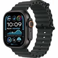 Apple Watch Ultra 2 LTE 49mm schwarzes Titan Gehäuse mit schwarzen Ozean Armband