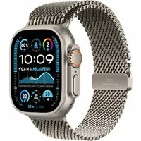 Apple Watch Ultra 2 LTE 49mm Titanium Natur Gehäuse mit Natur Titan Milanese Armband – L