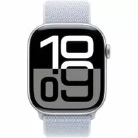 Apple Watch Series 10 LTE 46mm Silver Aluminiumgehäuse mit Blue Cloud Sport Loop