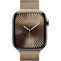 Apple Watch Series 10 LTE 42mm Gold Titangehäuse mit Gold Milanese Loop