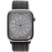 Apple Watch Series 8 GPS + Cellular 45mm Edelstahl silber Sport Loop Mitternacht