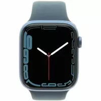 Apple Watch Series 7 GPS 45mm Aluminium blau Sportarmband abyssblau