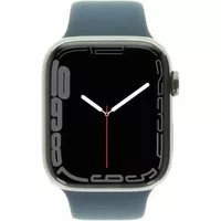 Apple Watch Series 7 GPS + Cellular 45mm Edelstahl graphit Sportarmband abyssblau