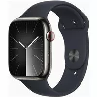 Apple Watch Series 9 GPS + Cellular 45mm Edelstahl graphit Sport Loop mitternacht