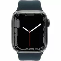 Apple Watch Series 7 GPS + Cellular 41mm Edelstahl graphit Sportarmband abyssblau