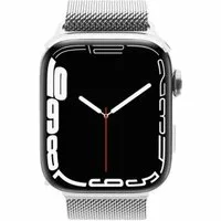 Apple Watch Series 7 GPS + Cellular 45mm Edelstahl silber Milanaise-Armband silber