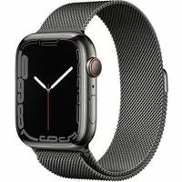 Apple Watch Series 9 GPS + Cellular 41mm Edelstahl graphit Milanaise-Armband graphit