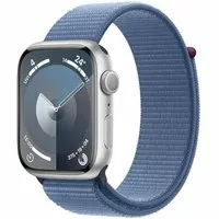 Apple Watch Series 9 GPS + Cellular 45mm Aluminium silber Sport Loop winterblau