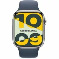 Apple Watch Series 9 GPS + Cellular 45mm Edelstahl graphit Sportarmband sturmblau M/L