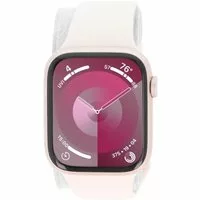 Apple Watch Series 9 GPS 41mm Aluminium rosé Sportarmband hellrosa S/M