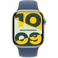 Apple Watch Series 10 GPS + Cellular 42mm Aluminium silber Sportarmband denim M/L