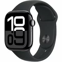 Apple Watch Series 10 GPS 42mm Aluminium Diamantschwarz Sportarmband schwarz – M/L