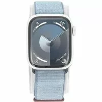 Apple Watch Series 9 GPS 41mm Aluminium silber Sport Loop winterblau