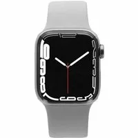 Apple Watch Series 8 GPS + Cellular 41mm Edelstahl silber Sportarmband weiß