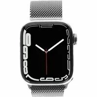 Apple Watch Series 7 GPS + Cellular 41mm Edelstahl silber Milanaise-Armband silber