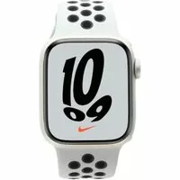 Apple Watch Series 7 Nike GPS + Celluar 45mm Aluminium polarstern Sportarmband platinum/Schwarz