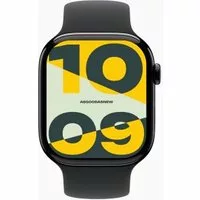 Apple Watch Series 10 GPS 46mm Aluminium diamantschwarz Sportarmband schwarz S/M