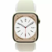 Apple Watch Series 8 GPS + Cellular 45mm Edelstahl gold Sportarmband polarstern