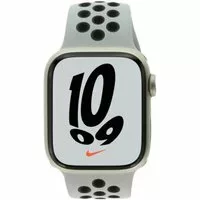 Apple Watch Series 7 Nike GPS 45mm Aluminium polarstern Sportarmband platinum/Schwarz