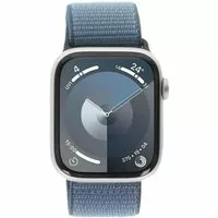 Apple Watch Series 9 GPS 45mm Aluminium silber Sport Loop winterblau