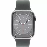 Apple Watch Series 8 GPS + Cellular 45mm Edelstahl graphit Sportarmband Mitternacht