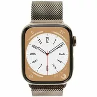 Apple Watch Series 8 GPS + Cellular 45mm Edelstahl gold Milanaise-Armband gold