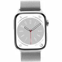 Apple Watch Series 8 GPS + Cellular 45mm Edelstahl silber Milanaise-Armband silber