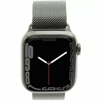 Apple Watch Series 7 GPS + Cellular 45mm Edelstahl graphit Milanaise-Armband graphit