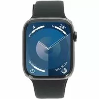 Apple Watch Series 9 GPS + Cellular 41mm Edelstahl graphit Sportarmband mitternacht M/L