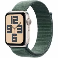 Apple Watch SE GPS 44mm Alu Polarstern Sport Loop Armband Seegrün
