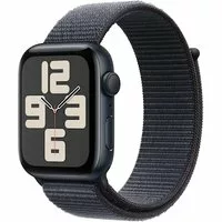 Apple Watch SE GPS 44mm Alu Mitternacht Sport Loop Armband tinte