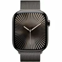 Apple Watch Series 10 LTE 46mm Slate Titangehäuse mit Slate Milanese Loop S/M