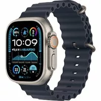 Apple Watch Ultra 2 LTE 49mm Titanium Natur Ocean Armband marine MX4D3FD/A